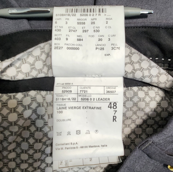 Corneliani Mens Grey Tailored Wool Trousers, Size 48 (IT)/32 (US) ~ EUC - Picture 12 of 15